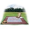 Housewarming Picnic Blanket - with Basket Hat and Book - in Use