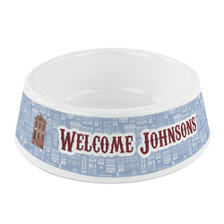 Housewarming Plastic Dog Bowl - Small (Personalized)