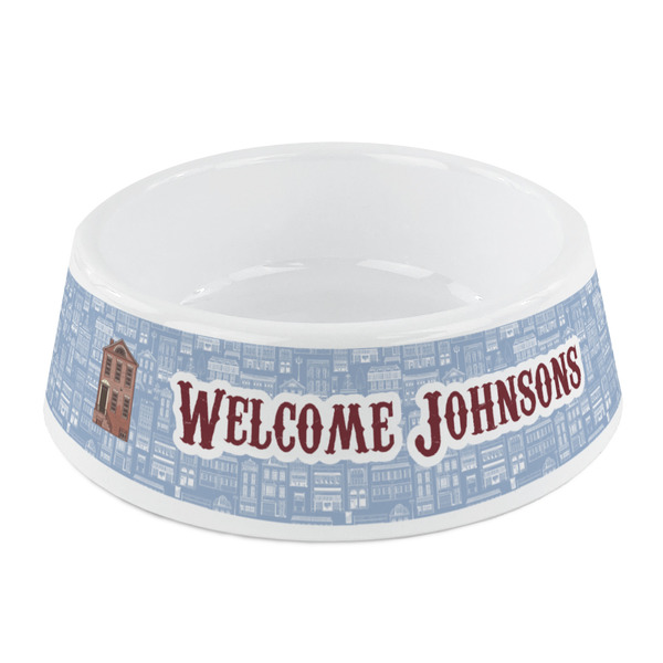 Custom Housewarming Plastic Dog Bowl - Small (Personalized)