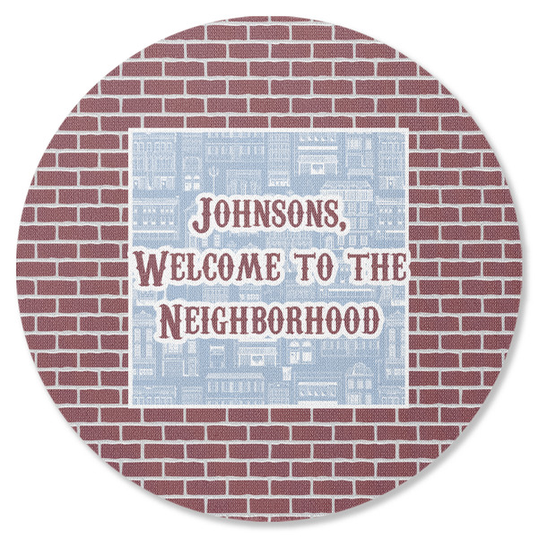 Custom Housewarming Round Rubber Backed Coaster (Personalized)