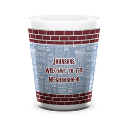 Housewarming Ceramic Shot Glass - 1.5 oz - White - Single (Personalized)