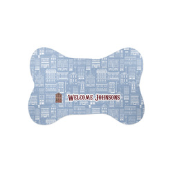 Housewarming Bone Shaped Dog Food Mat (Small) (Personalized)