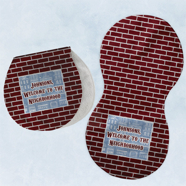 Custom Housewarming Burp Pads - Velour - Set of 2 w/ Name or Text