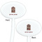 Housewarming White Plastic 7" Stir Stick - Double Sided - Oval - Front & Back