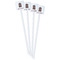 Housewarming White Plastic Stir Stick - Double Sided - Square - Front