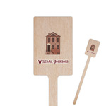Housewarming 6.25" Rectangle Wooden Stir Sticks - Double Sided (Personalized)