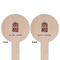 Housewarming Wooden 6" Food Pick - Round - Double Sided - Front & Back