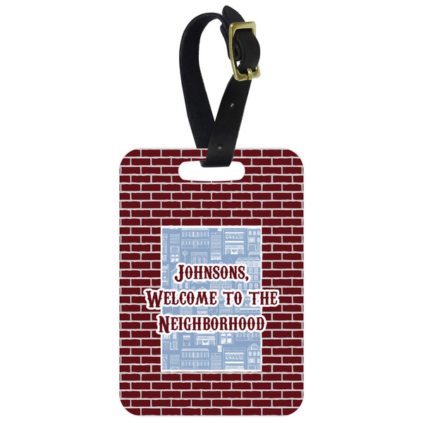 Custom Housewarming Metal Luggage Tag w/ Name or Text