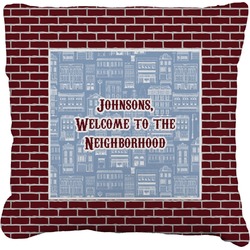 Housewarming Faux-Linen Throw Pillow 16" (Personalized)