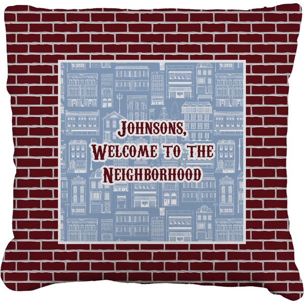 Custom Housewarming Faux-Linen Throw Pillow 18" (Personalized)