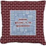 Housewarming Faux-Linen Throw Pillow 20" (Personalized)