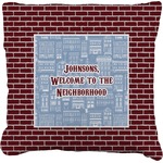 Housewarming Faux-Linen Throw Pillow 26" (Personalized)