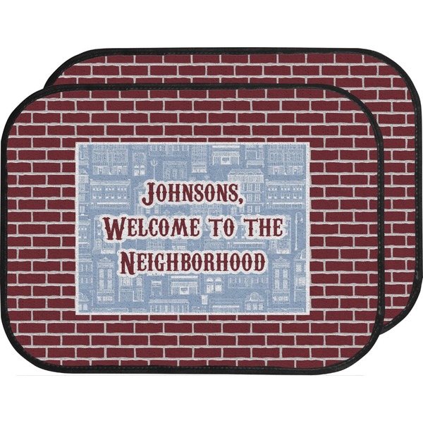 Custom Housewarming Car Floor Mats (Back Seat) (Personalized)