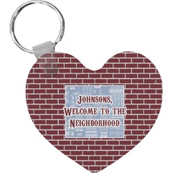 Housewarming Heart Plastic Keychain w/ Name or Text