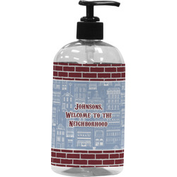 Housewarming Plastic Soap / Lotion Dispenser (16 oz - Large - Black) (Personalized)