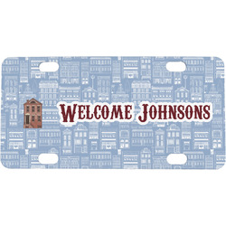 Housewarming Mini / Bicycle License Plate (4 Holes) (Personalized)