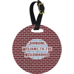 Housewarming Plastic Luggage Tag - Round (Personalized)