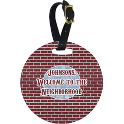 Housewarming Plastic Luggage Tag - Round (Personalized)