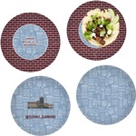 Housewarming Set of 4 Glass Lunch / Dinner Plate 10" (Personalized)