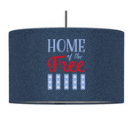 American Quotes 12" Drum Pendant Lamp - Fabric