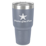 American Quotes 30 oz Stainless Steel Tumbler - Grey - Single-Sided