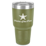 American Quotes 30 oz Stainless Steel Tumbler - Olive - Single-Sided