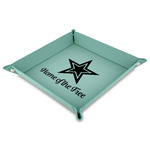 American Quotes Faux Leather Dice Tray - 9" x 9"  - Teal