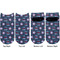 American Quotes Adult Ankle Socks - Double Pair - Front and Back - Apvl