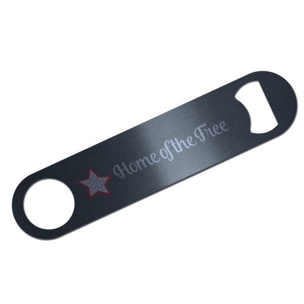 Custom American Quotes Bar Bottle Opener - Silver