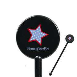 American Quotes 5.5" Round Plastic Stir Sticks - Black - Double Sided