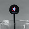 American Quotes Black Plastic 7" Stir Stick - Round - Main