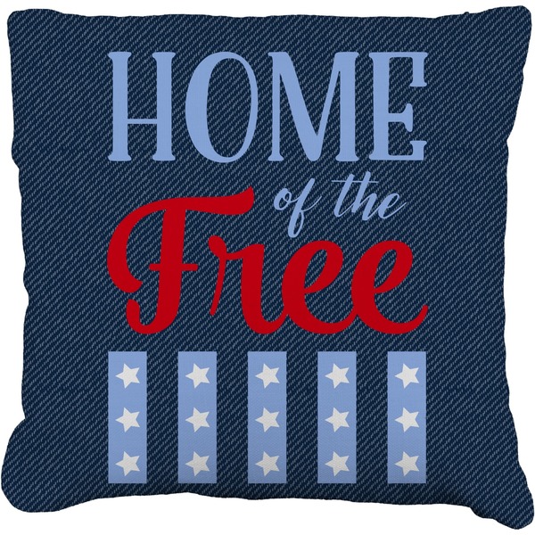 Custom American Quotes Faux-Linen Throw Pillow 16"