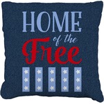 American Quotes Faux-Linen Throw Pillow 26"