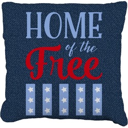 American Quotes Faux-Linen Throw Pillow