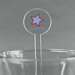 American Quotes 7" Round Plastic Stir Sticks - Clear