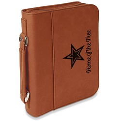 American Quotes Leatherette Bible Cover with Handle & Zipper - Large - Double Sided (Personalized)
