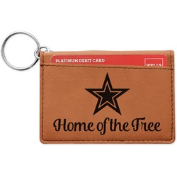 American Quotes Leatherette Keychain ID Holder - Double Sided (Personalized)