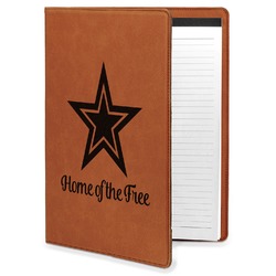 American Quotes Leatherette Portfolio with Notepad - Large - Double Sided (Personalized)