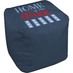 American Quotes Cube Pouf Ottoman - 18" (Personalized)