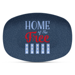 American Quotes Plastic Platter - Microwave & Oven Safe Composite Polymer