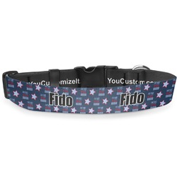 American Quotes Deluxe Dog Collar - Double Extra Large (20.5" to 35") (Personalized)