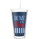 American Quotes Double Wall Tumbler with Straw