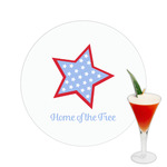 American Quotes Printed Drink Topper -  2.5"