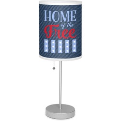 American Quotes 7" Drum Lamp with Shade Linen
