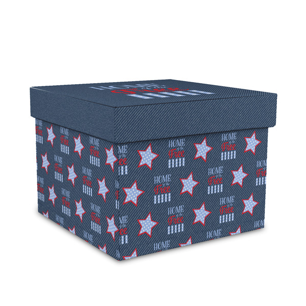 Custom American Quotes Gift Box with Lid - Canvas Wrapped - Medium