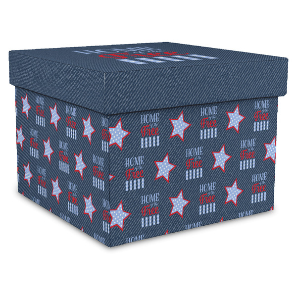 Custom American Quotes Gift Box with Lid - Canvas Wrapped - XX-Large