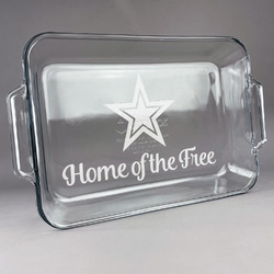 American Quotes Glass Baking Dish with Truefit Lid - 13in x 9in
