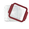 American Quotes Glass Cake Dish - FRONT w/lid  (8x8)