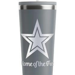 American Quotes RTIC Everyday Tumbler with Straw - 28oz - Grey - Double-Sided