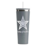 American Quotes RTIC Everyday Tumbler with Straw - 28oz - Grey - Single-Sided